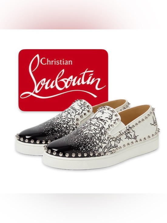 Christian Louboutin Other - EUC [Christian Louboutin] Pik Boat Patent Spikes Slip-On LTD Men’s US 7 / EU 40